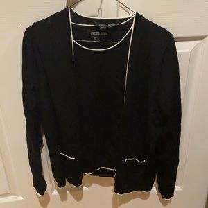 Evelyn & Arthur Women's Black and White Matching Two Piece Set S